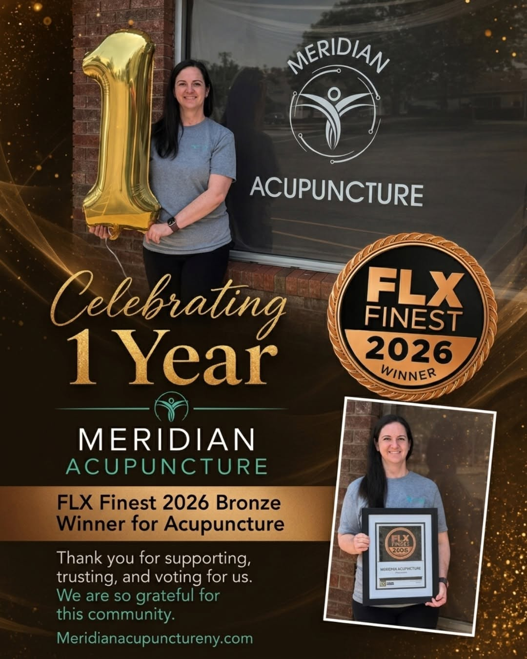 Meridian Acupuncture named FLX Finest 2026 Bronze Winner for Acupuncture